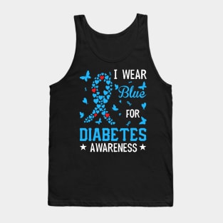 I Wear Blue For Diabetes Awareness Tank Top